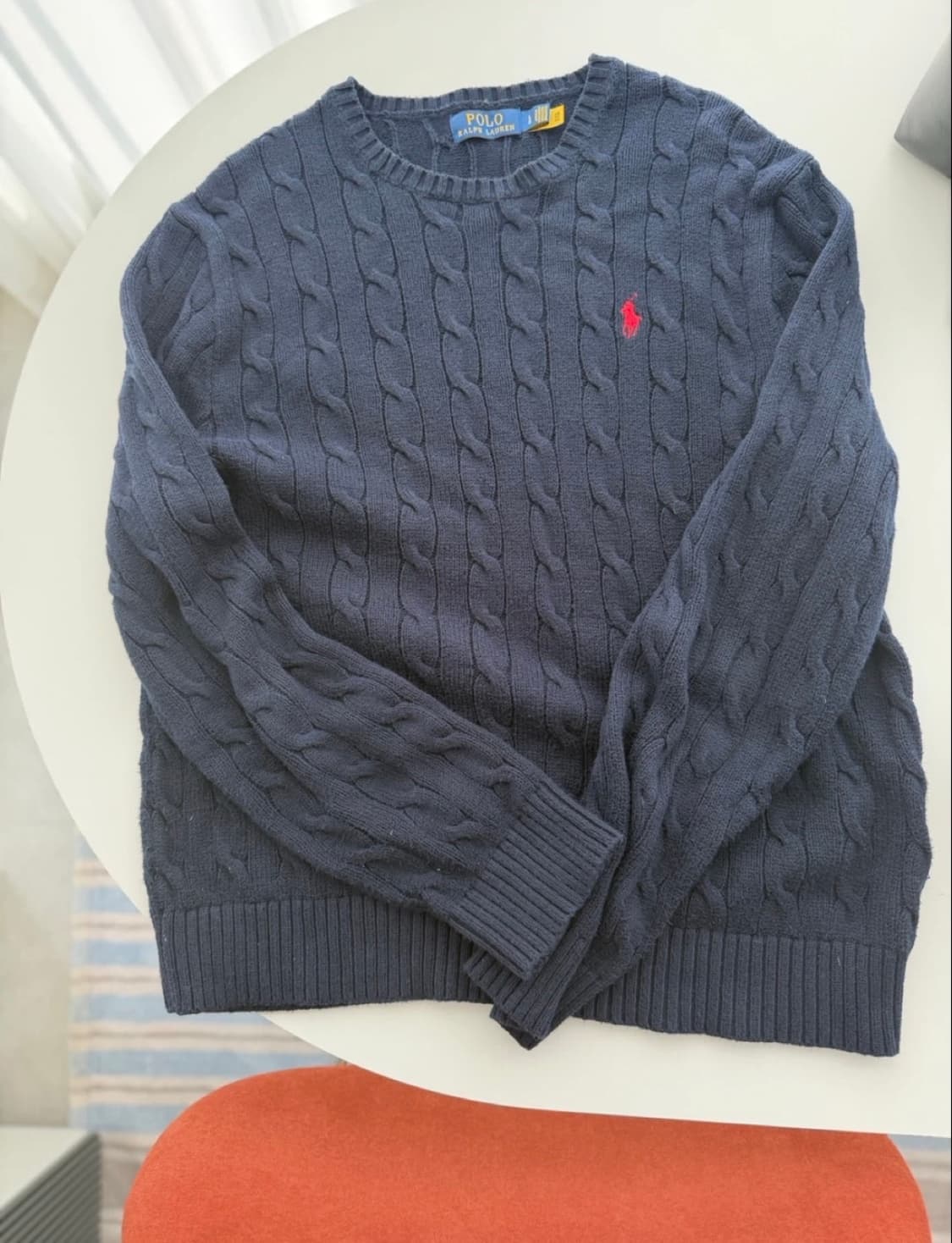폴로 랄프로렌 꽈배기 니트 네이비 L  상품이미지3