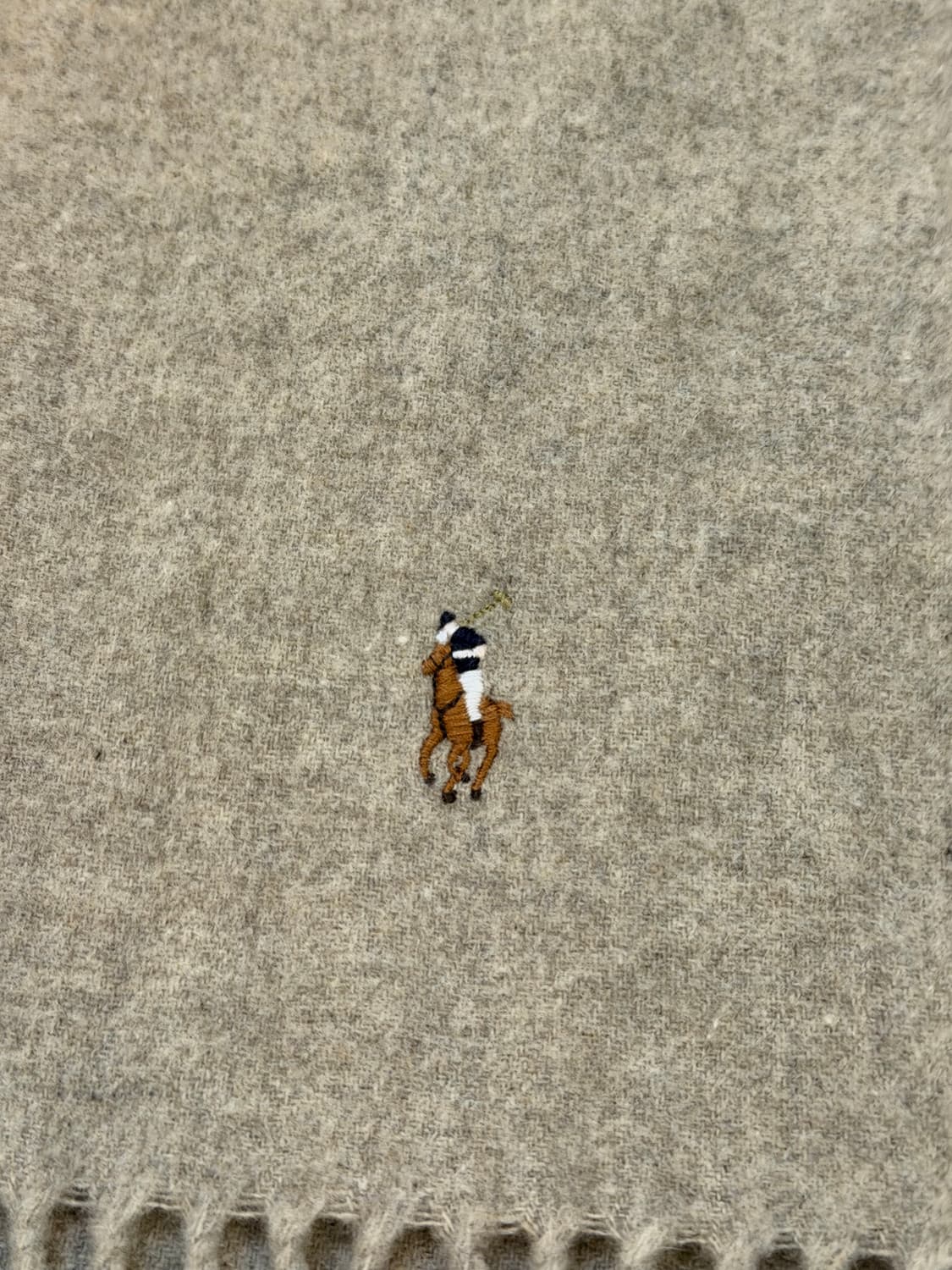 폴로 랄프로렌 Made in Italy 울 머플러 목도리 베이지 상품이미지2