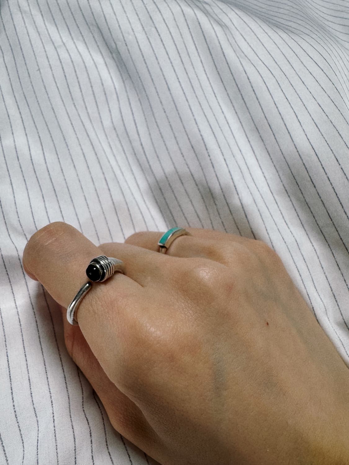 빈티지 오닉스 실버 반지 상품이미지3