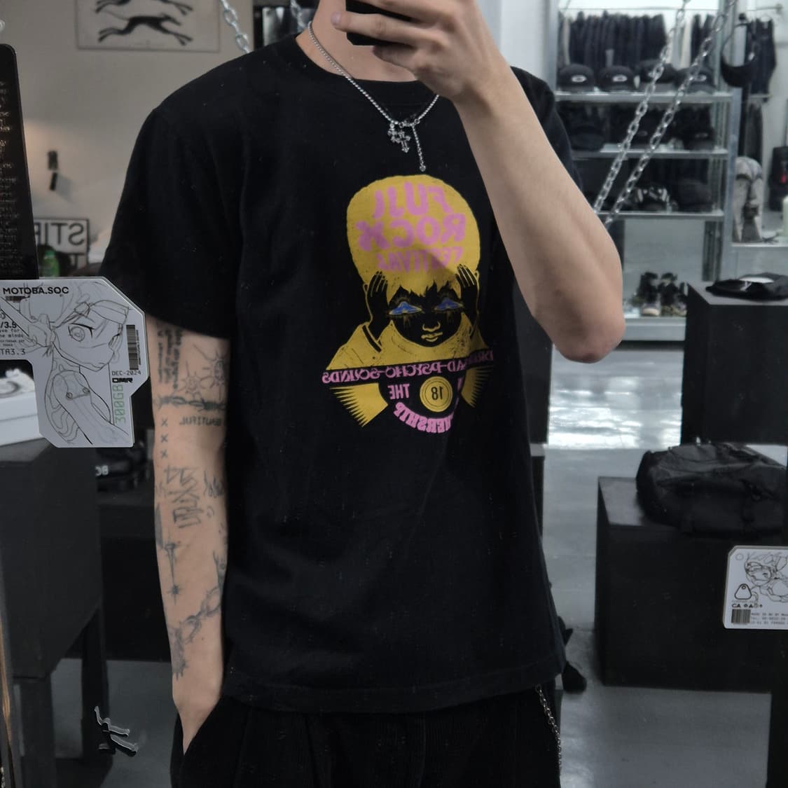 브레인데드 X 빔즈 X 후즈락페스티벌 머천 티셔츠 M사이즈 상품이미지2