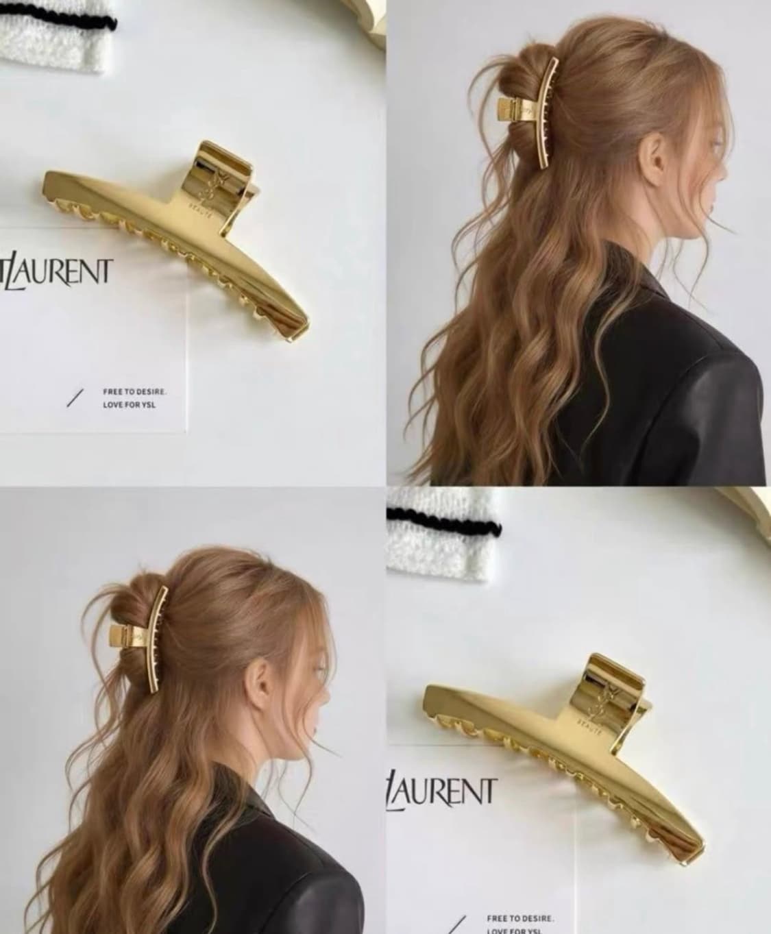 입생로랑 뷰티 헤어 클립 생로랑 집게핀 골드 기프트 상품이미지4