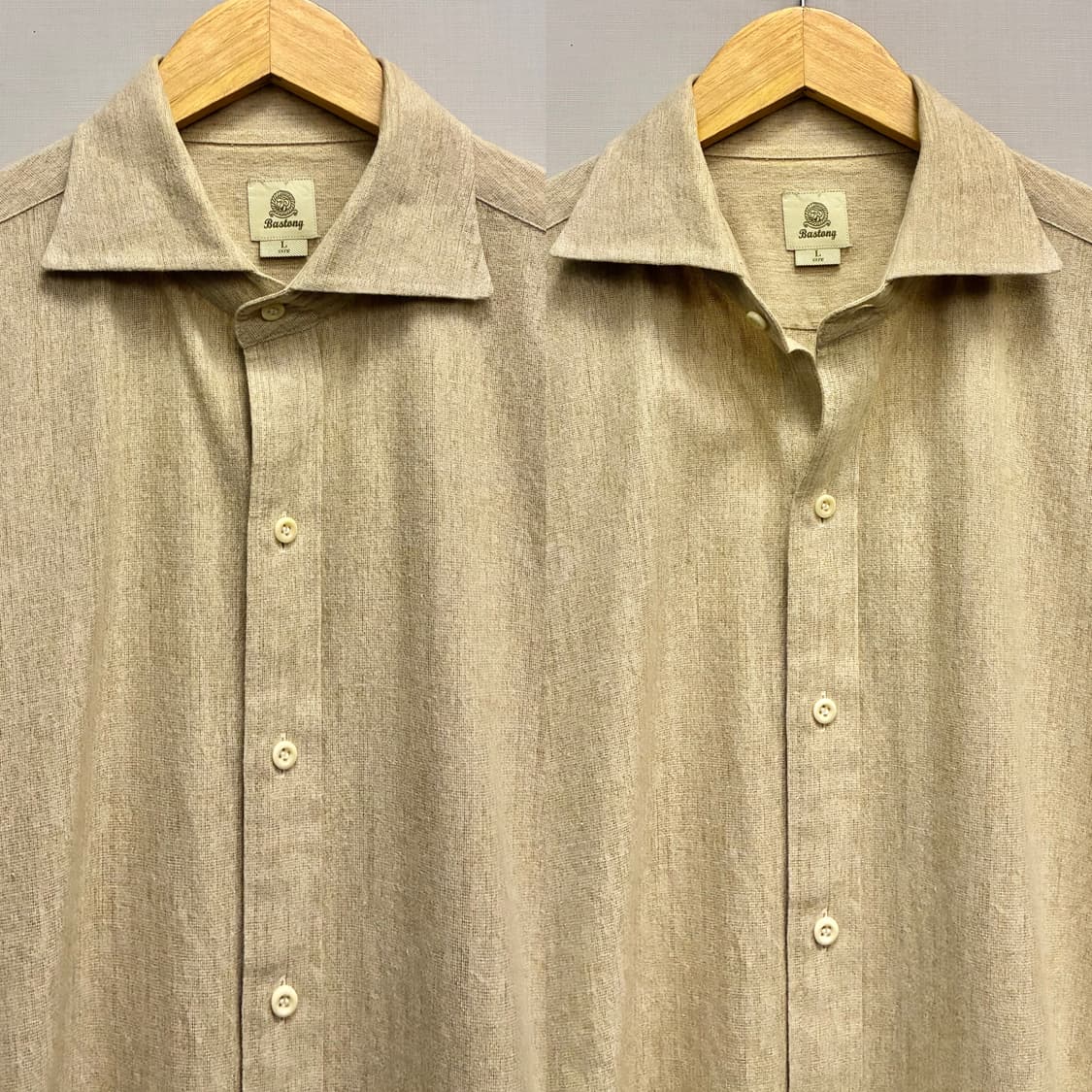 (L/103)Bastong 바스통 206-5 코튼 와이드카라 셔츠 상품이미지3