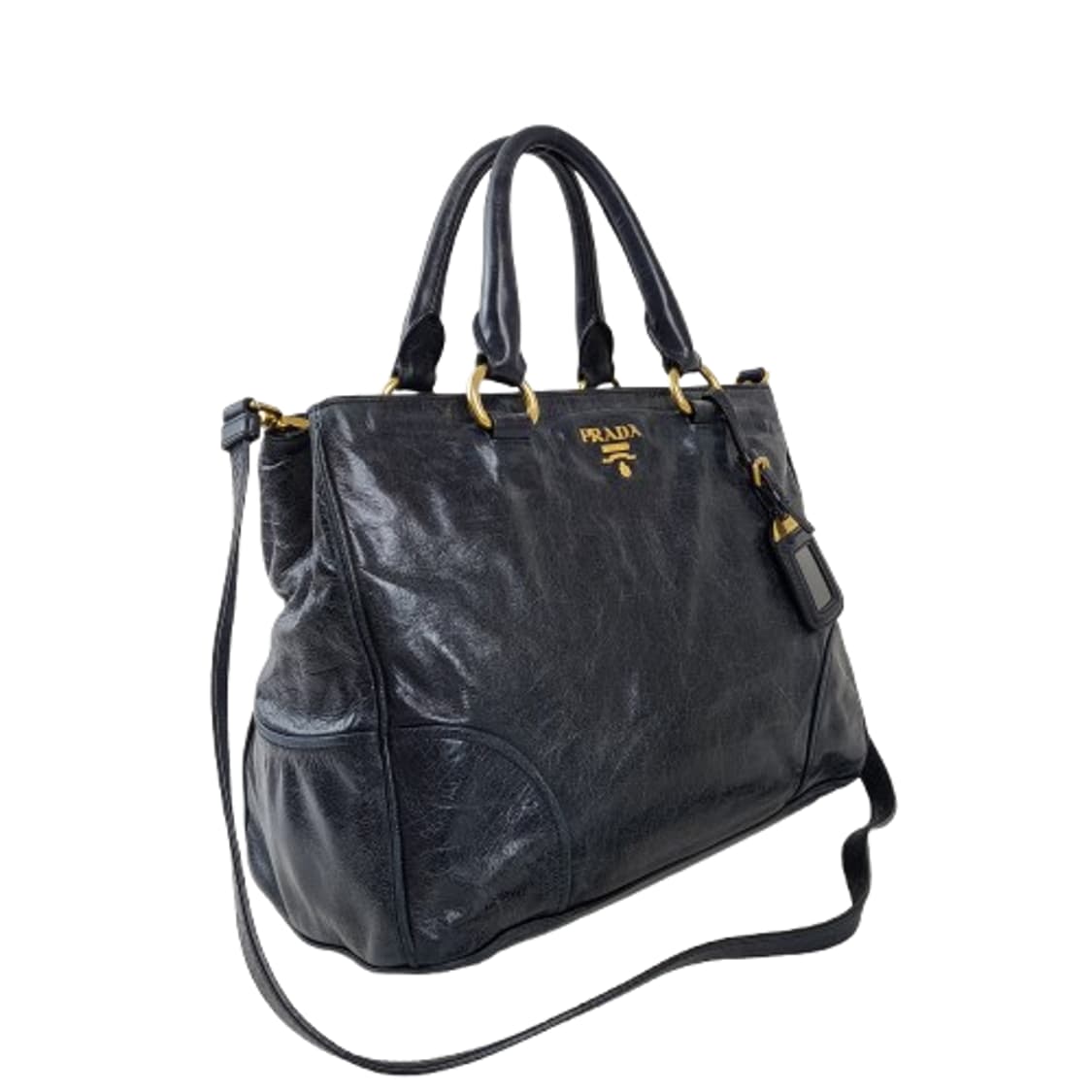 정품 프라다 비텔로 샤인 다크네이비 사첼백 상품이미지2