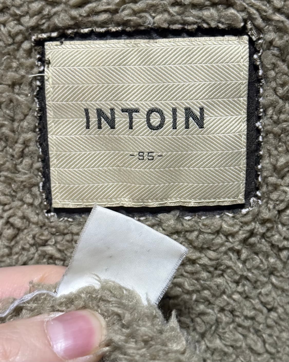 INTION 일본 레더 가죽 양털 쉐르파 트러커 워크자켓 95 M 브라운 상품이미지6