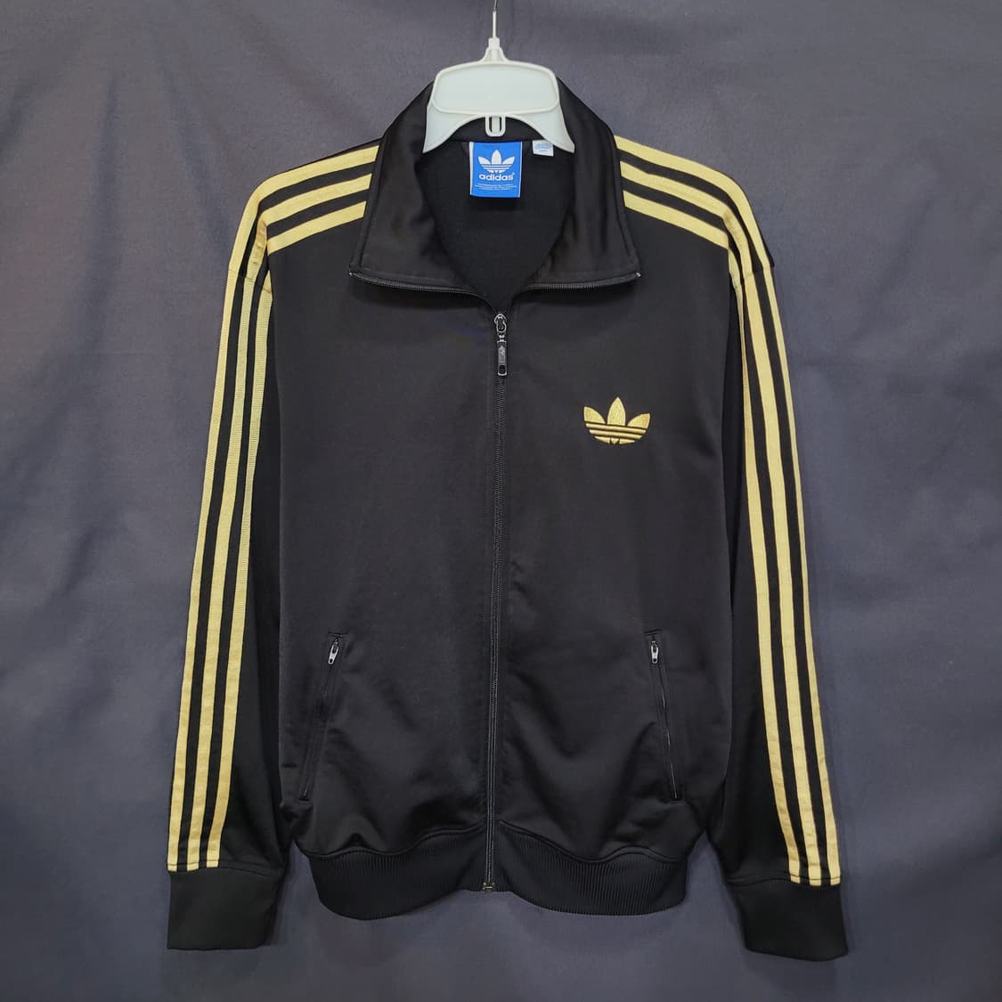 아디다스 불꽃 파이어버드 검금 블랙 골드 레어템 대대장 트랙탑 져지  상품이미지1