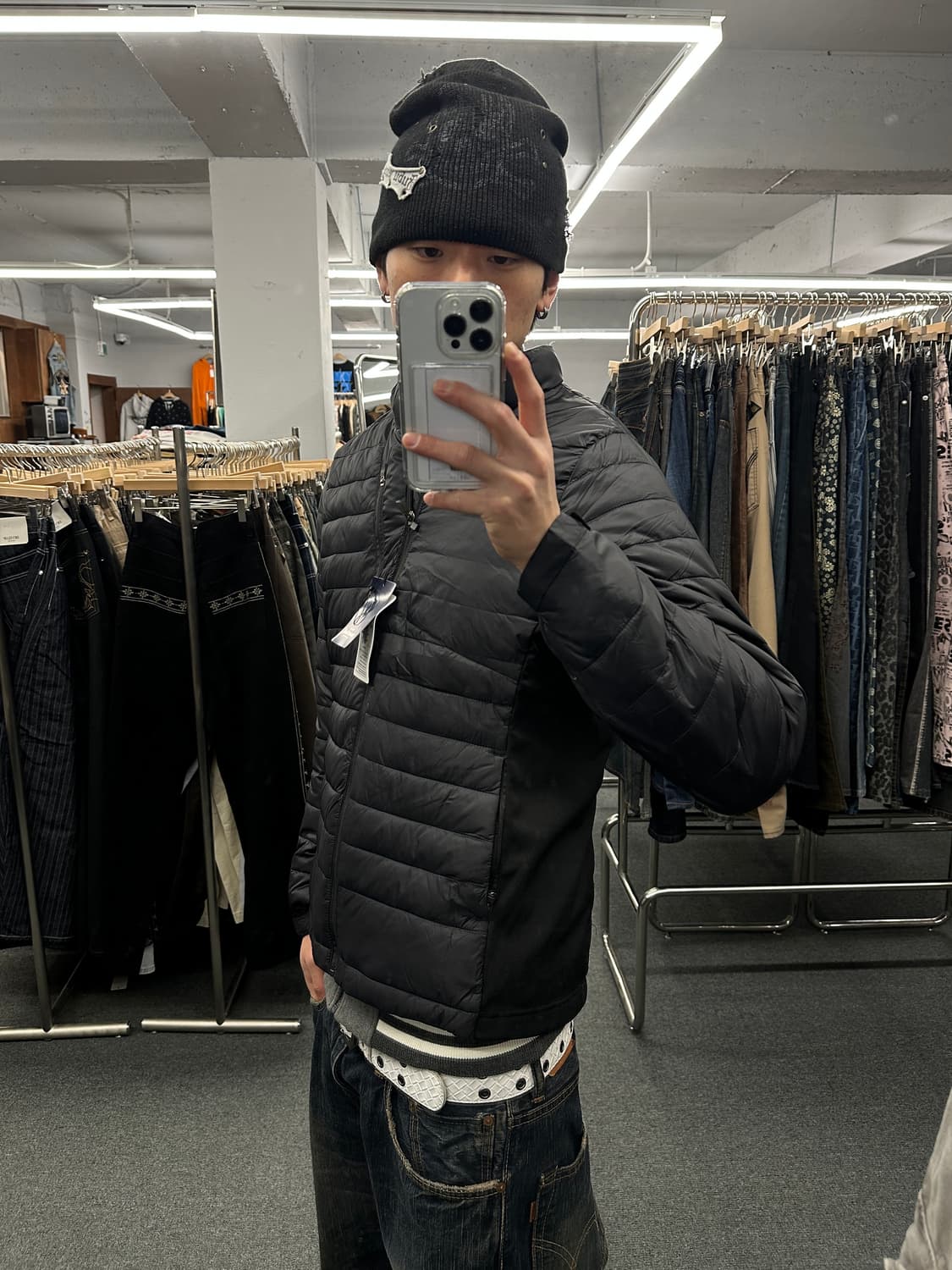 XL) 몽벨 경량패딩 블랙 상품이미지1