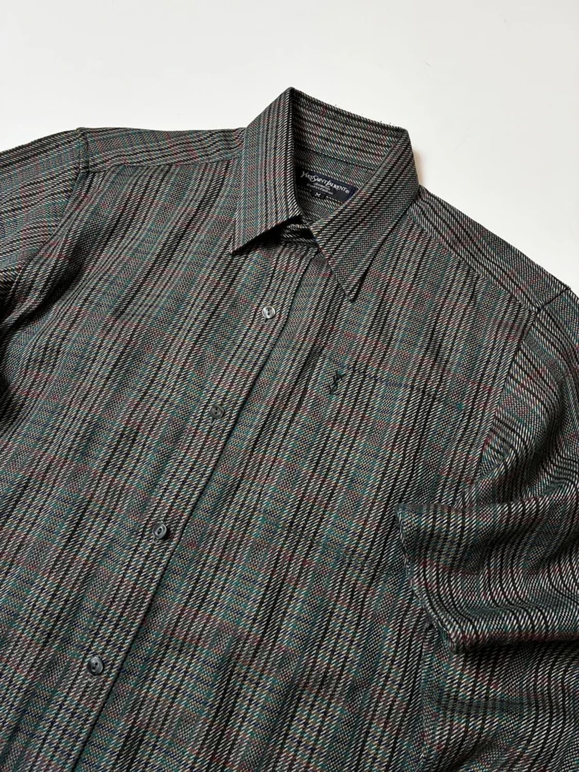 입생로랑 00's 체크 패턴 클래식 셔츠 PN9506 상품이미지2