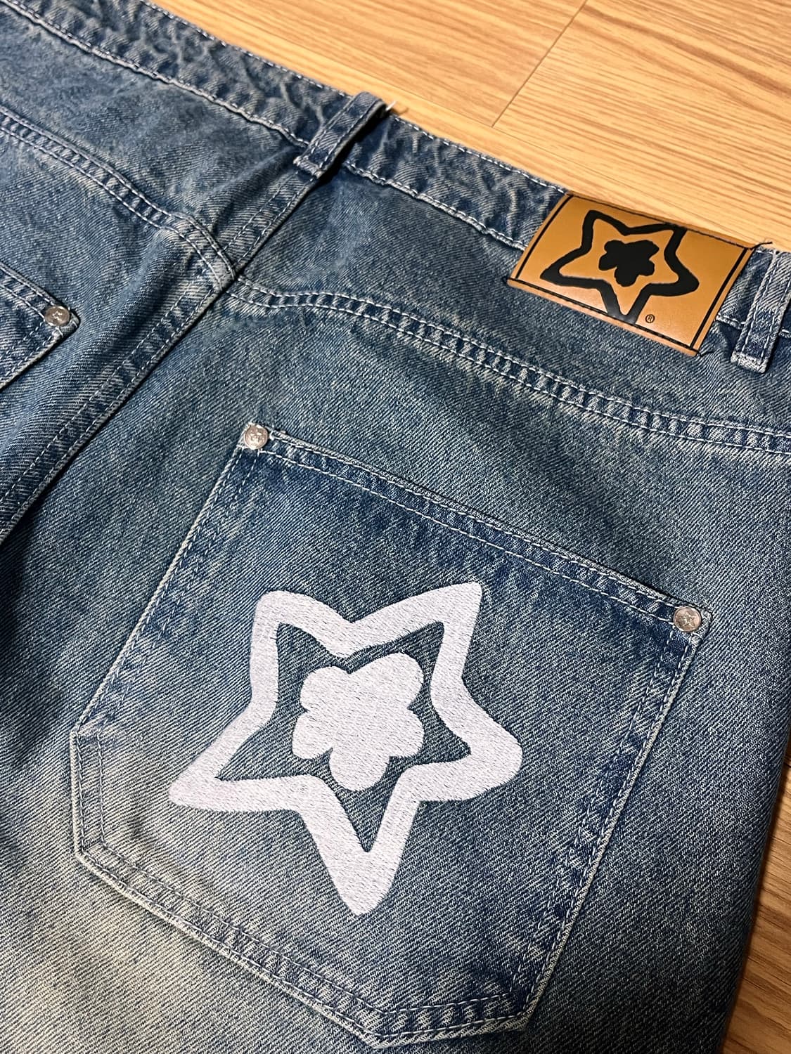 스타팀 워시드 스타 진 블루 36  상품이미지5