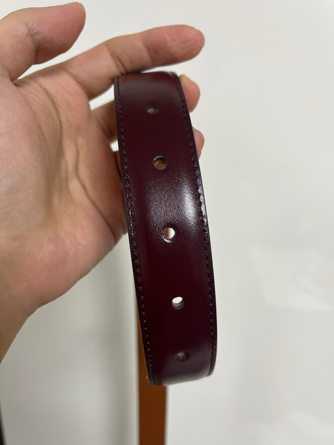 [새제품] 자라 빈티지 웨스턴 버건디 벨트 85 s 상품이미지2