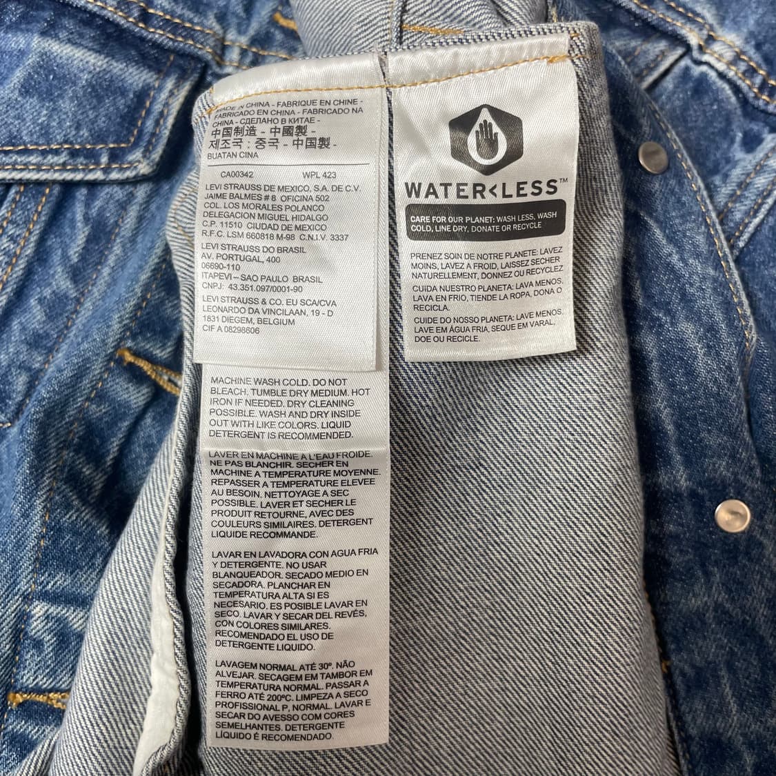 리바이스 여성 배기 스포츠 테이프 트러커 자켓 S 상품이미지6