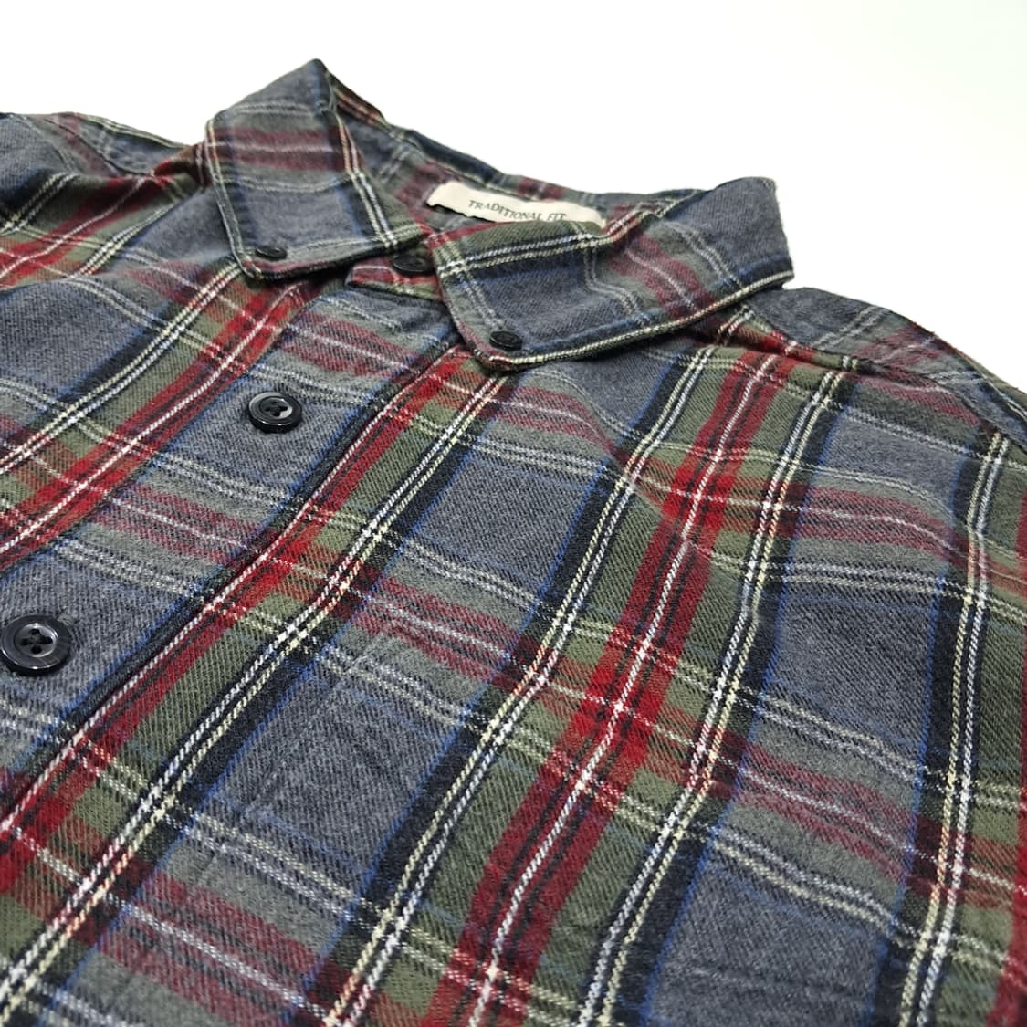 CL103 M 엘엘빈 코튼 플란넬 타탄 체크 버튼다운 셔츠 상품이미지4