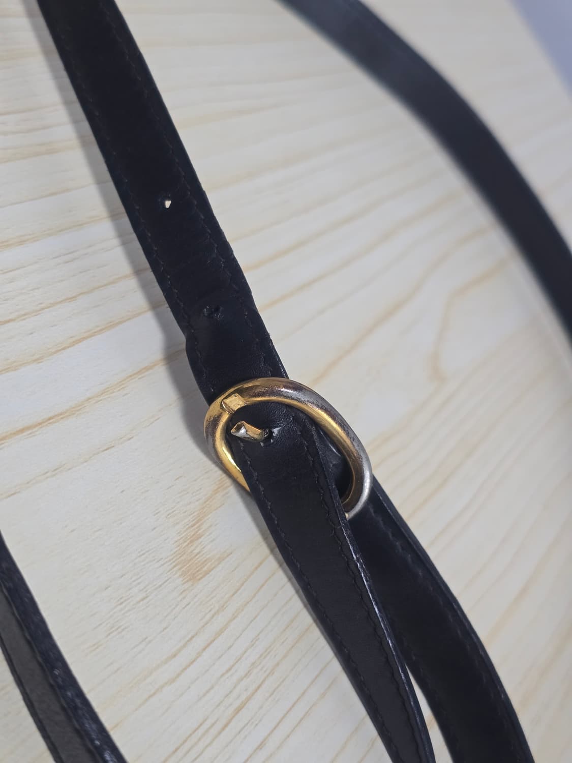 Gucci 구찌 GG 블랙 레더 빈티지 숄더백 상품이미지5