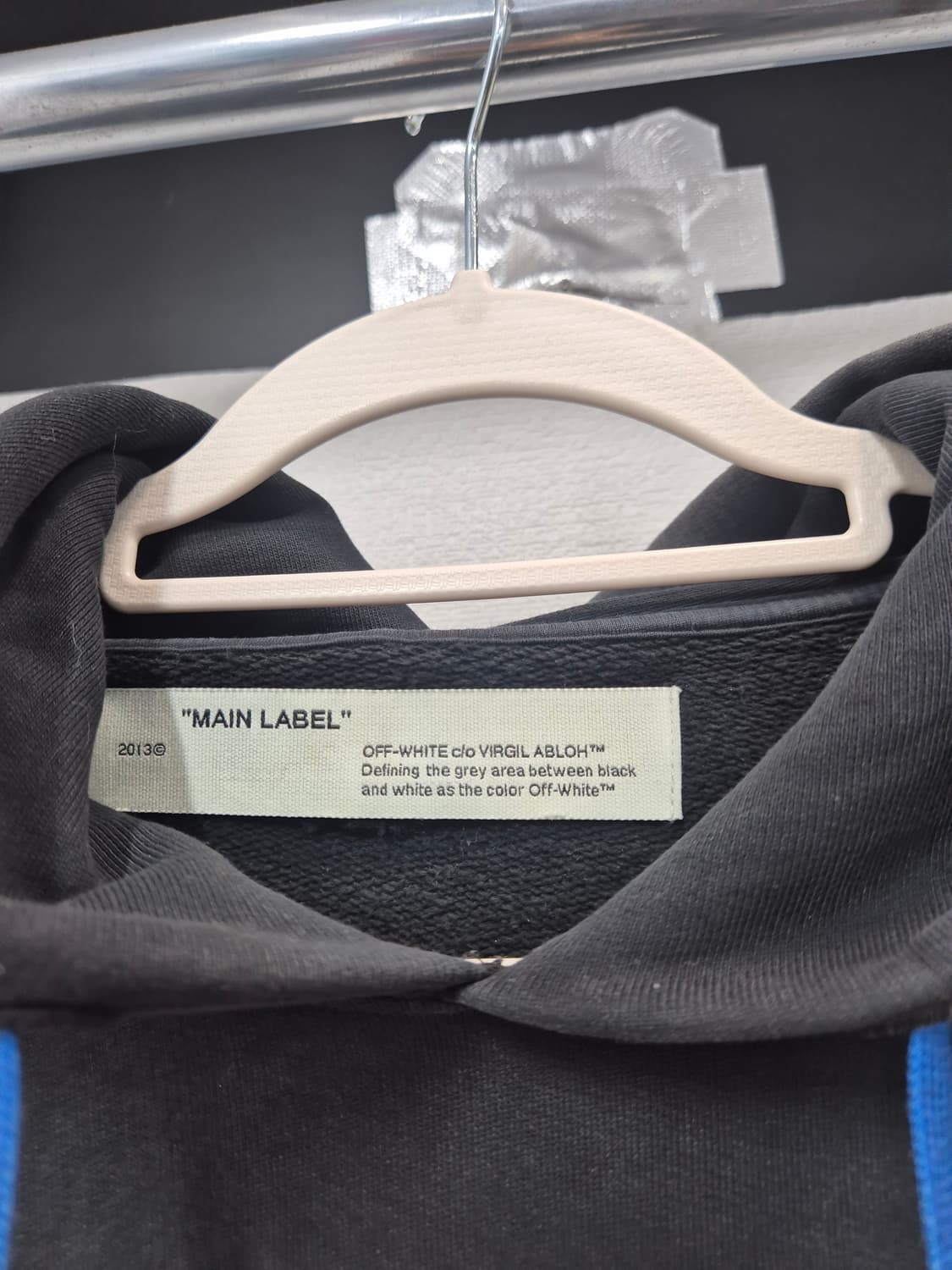 오프화이트 먹색 후드티  / M (정품) 상품이미지3