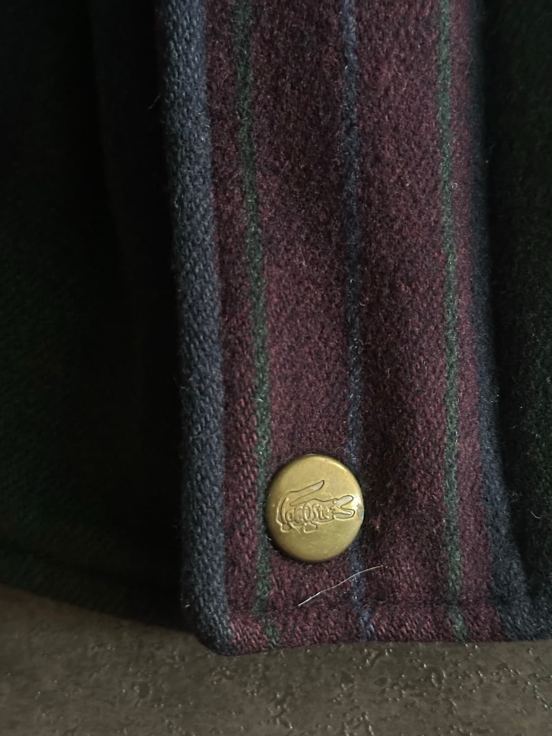 90s라코스테 빈티지 스트라이프 울 블루종 상품이미지3