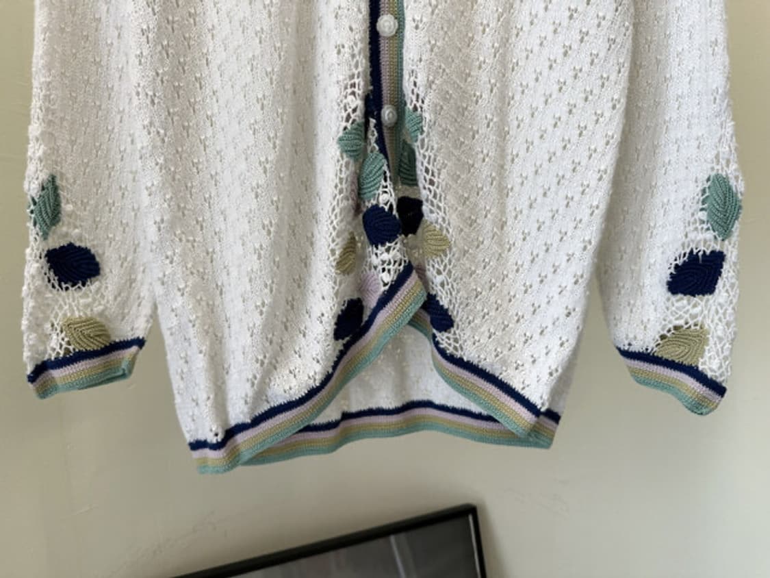 Japanese vintage 크로셰 가디건 상품이미지3