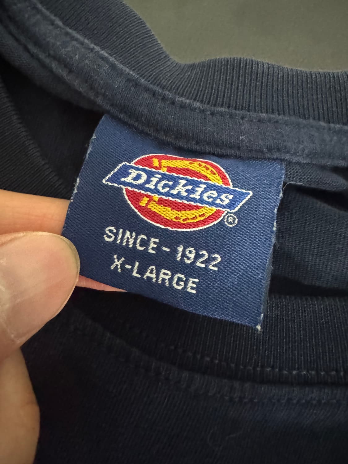 정품!! 디키즈 Dickies 올드스쿨 스펠아웃 반팔 티셔츠 네이비 XL 상품이미지4