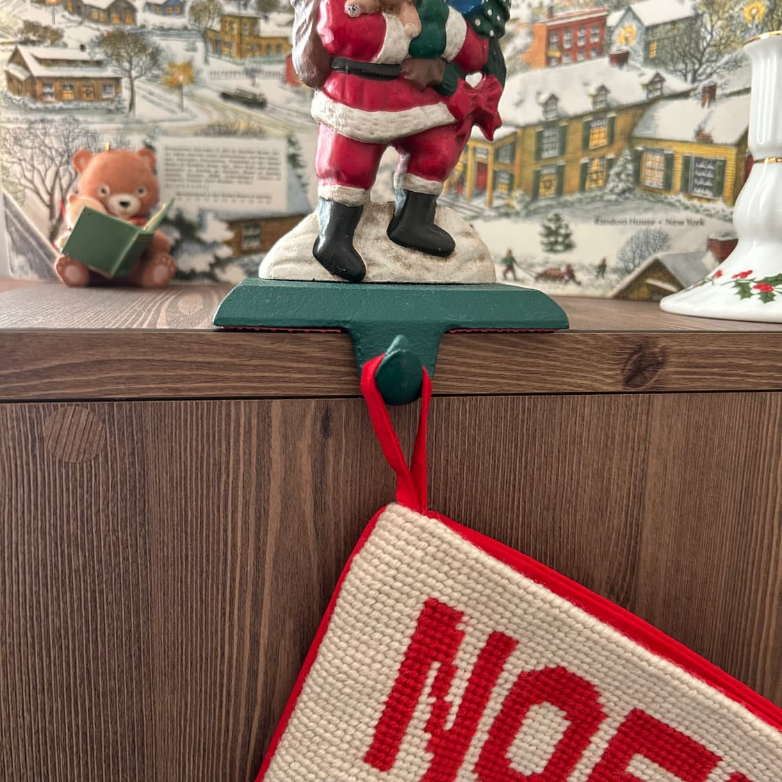 빈티지 산타 양말 주물 홀더 크리스마스 소품 상품이미지7