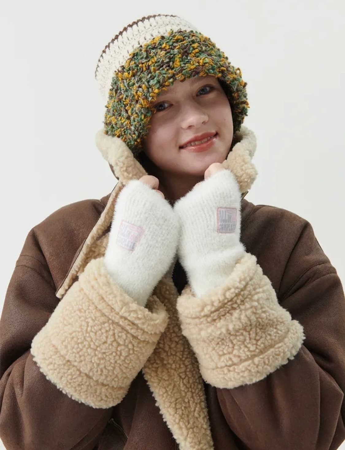 올인컴플리트 플러피 링 크로셰 햇 (아이보리) 상품이미지2