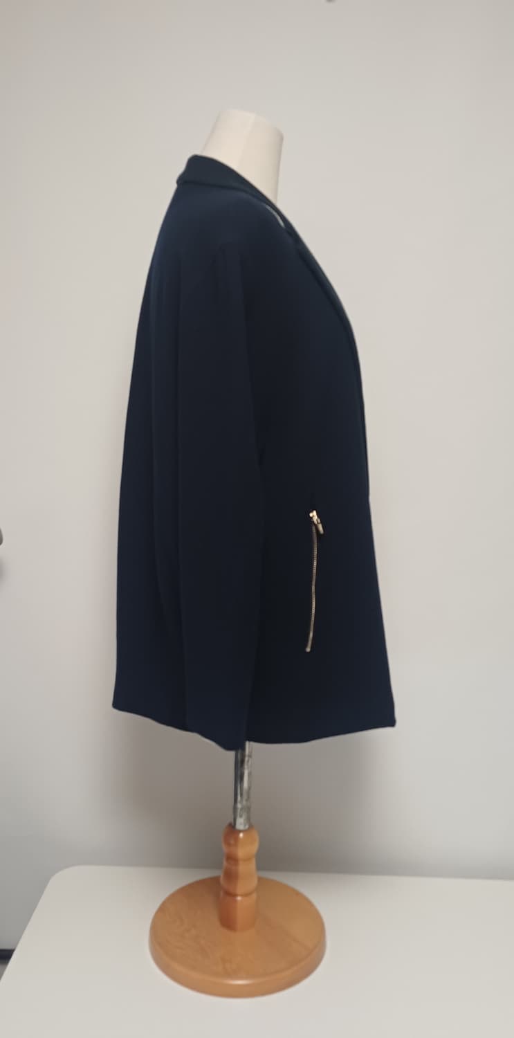 [울 98%/고급] 베네통 골드 지퍼 포인트 미니멀 자켓 (77/44호) 상품이미지2