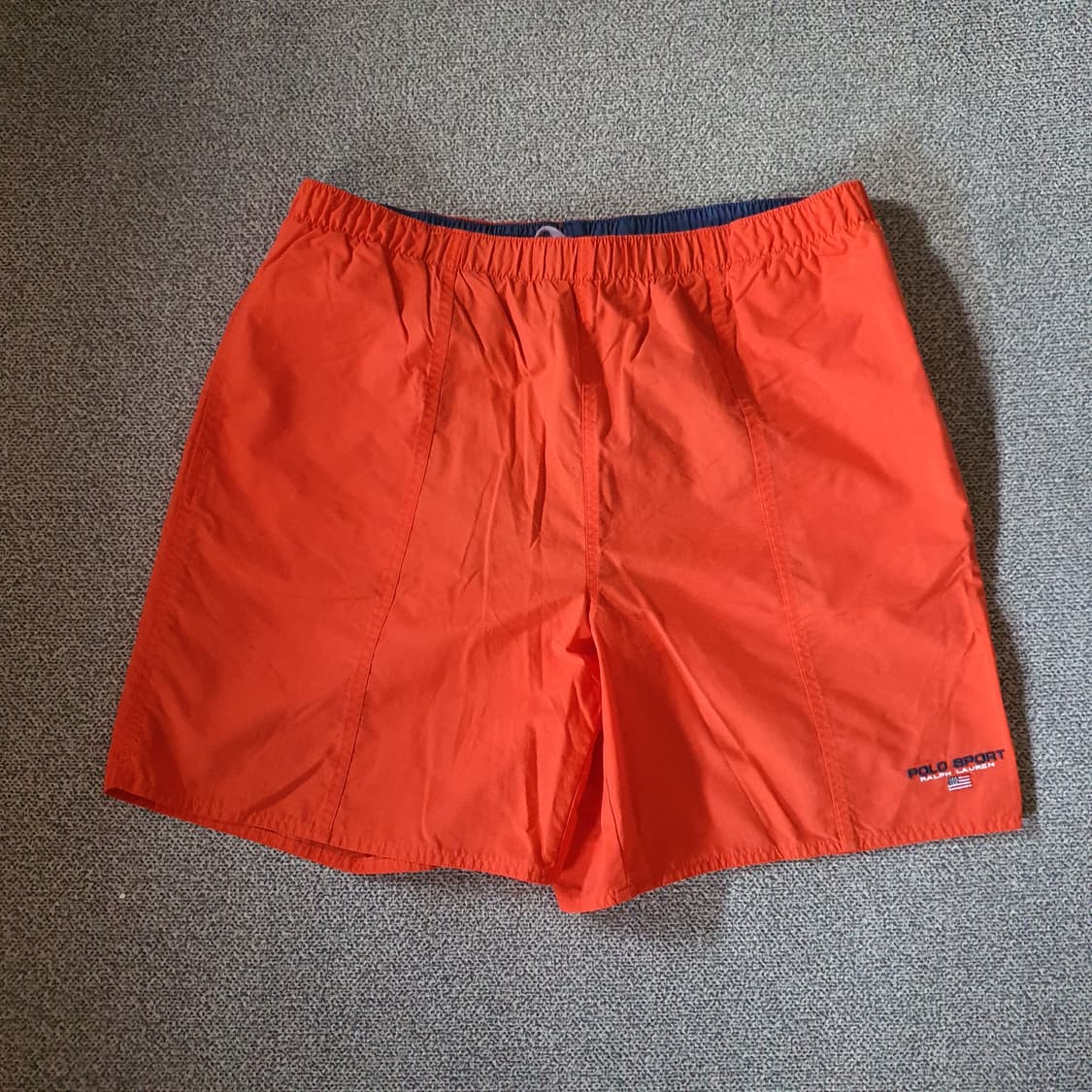 90s 폴로 스포츠 오렌지색 스윔 쇼츠 상품이미지1