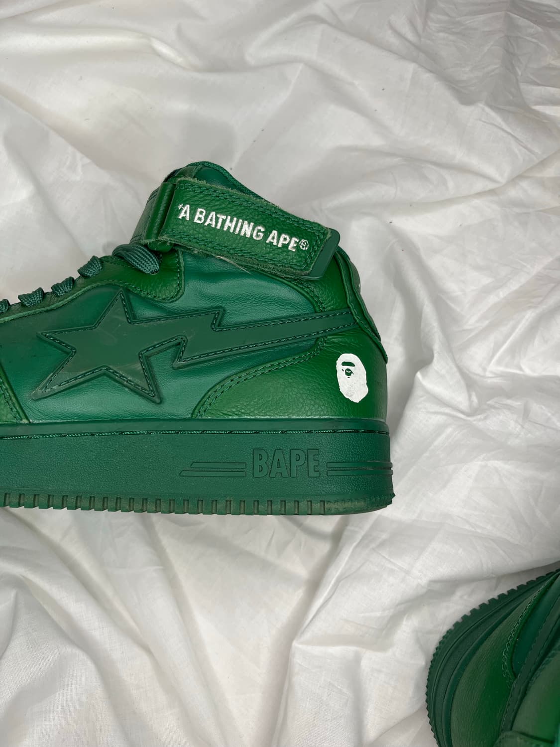 베이프 베이프 스타 미드 벨크로 레더 스니커즈 상품이미지5