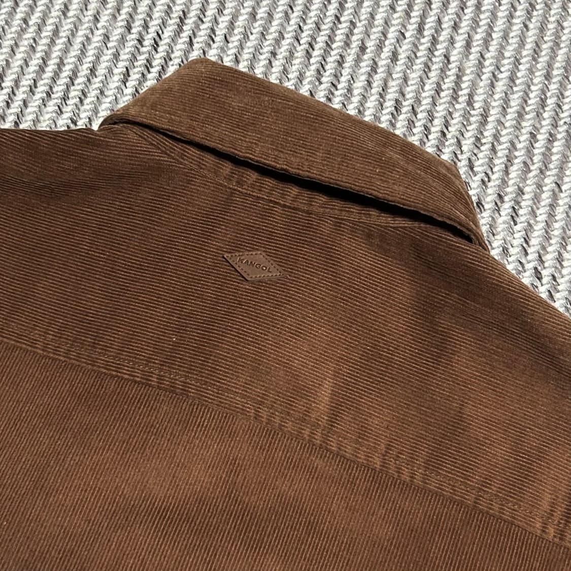 [L] Kangol 캉골 코듀로이 브라운 셔츠 상품이미지3