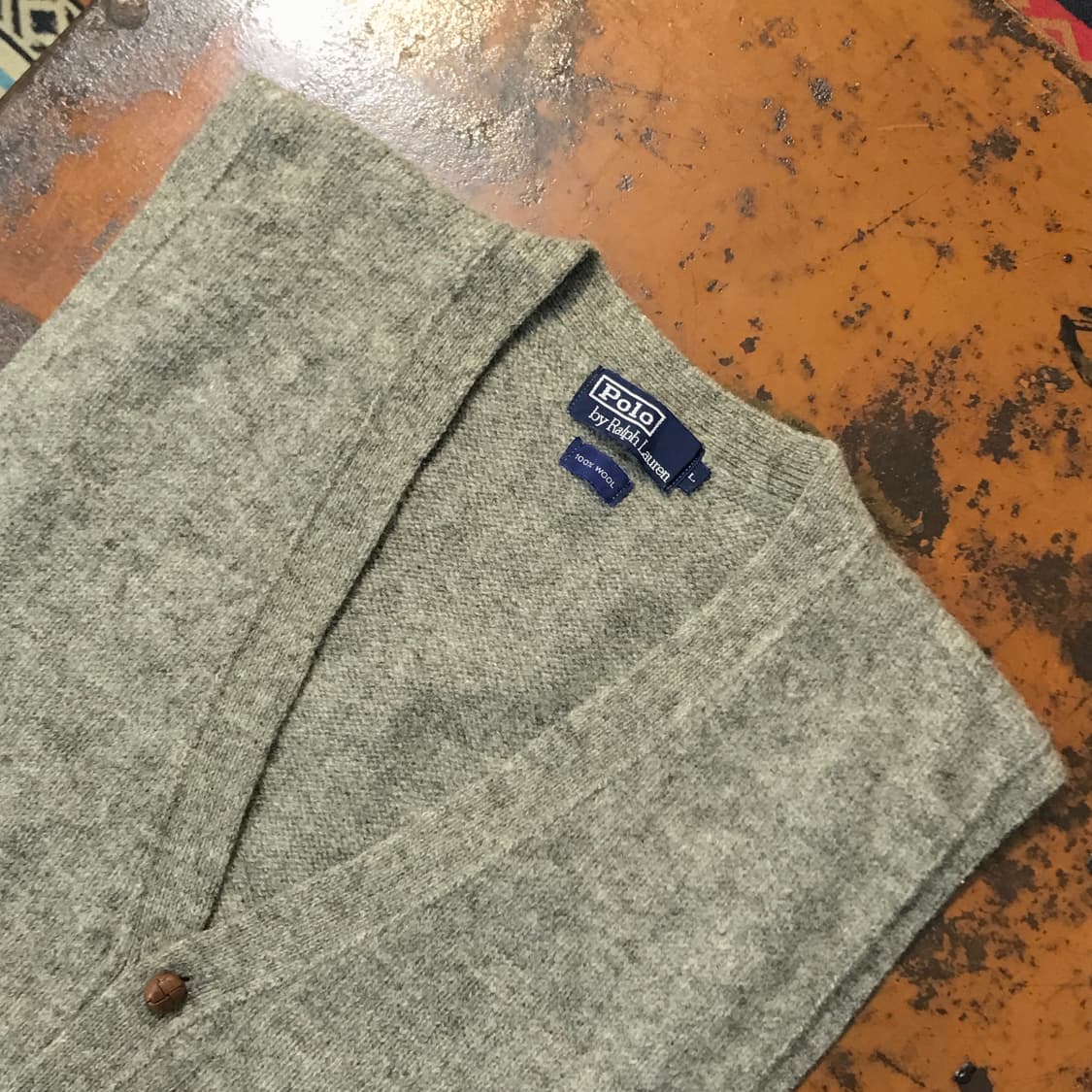 폴로랄프로렌 그레이 울 니트 베스트 남성 105 여성 오버핏 상품이미지3