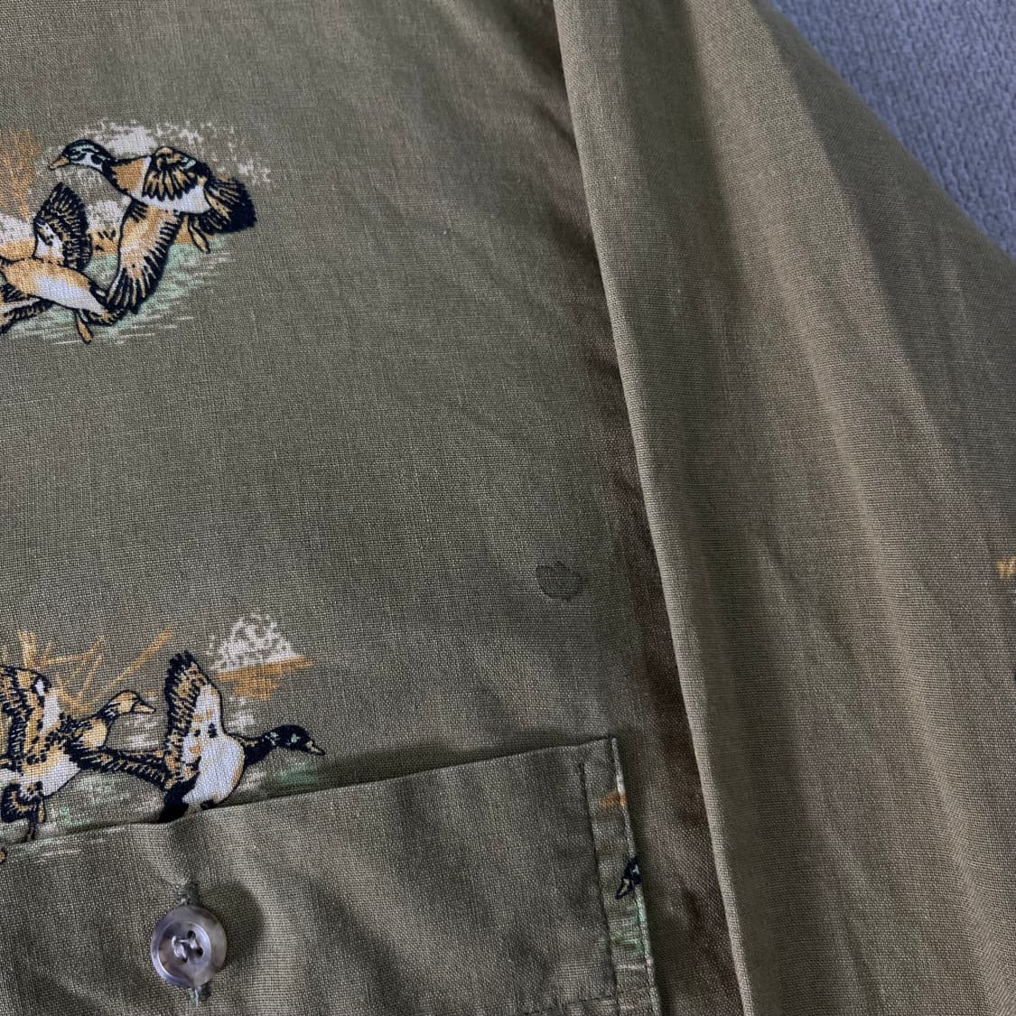 105 90s 랭글러 천둥오리 패턴 코튼 셔츠 상품이미지3