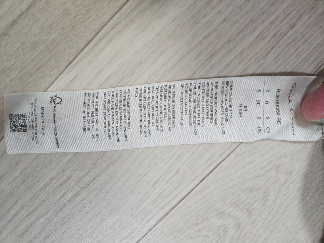 릭오웬스 25ss 롱 슬리브 s 사이즈 상품이미지4