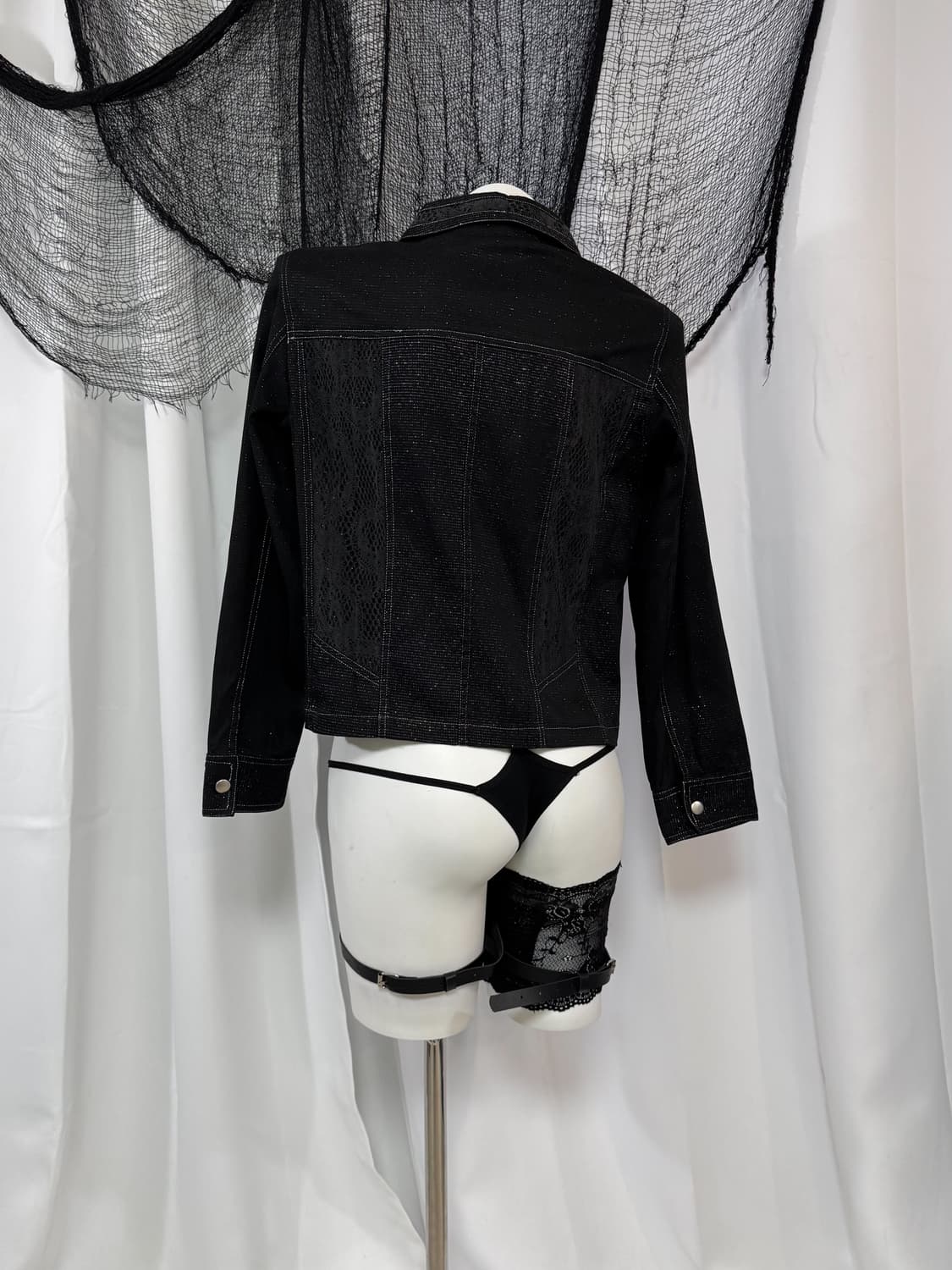denim glitter snake jacket 상품이미지3