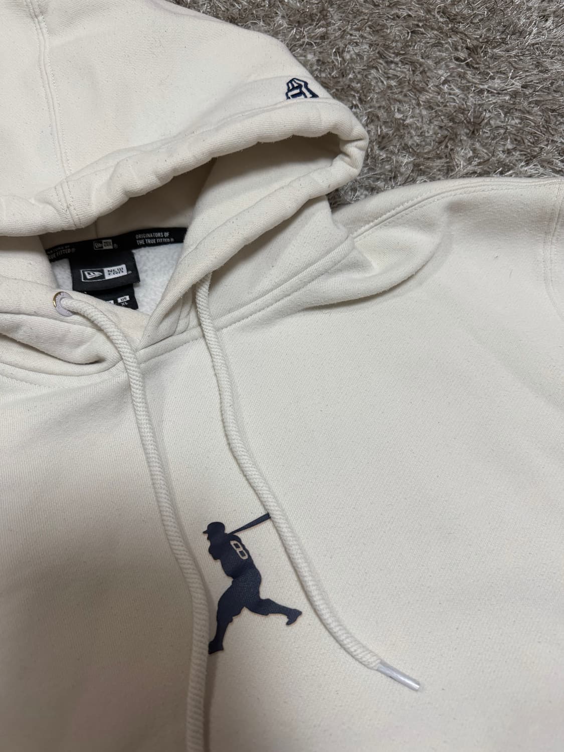 [110] 뉴에라 양키스 아이보리 안기모 후드티 상품이미지1