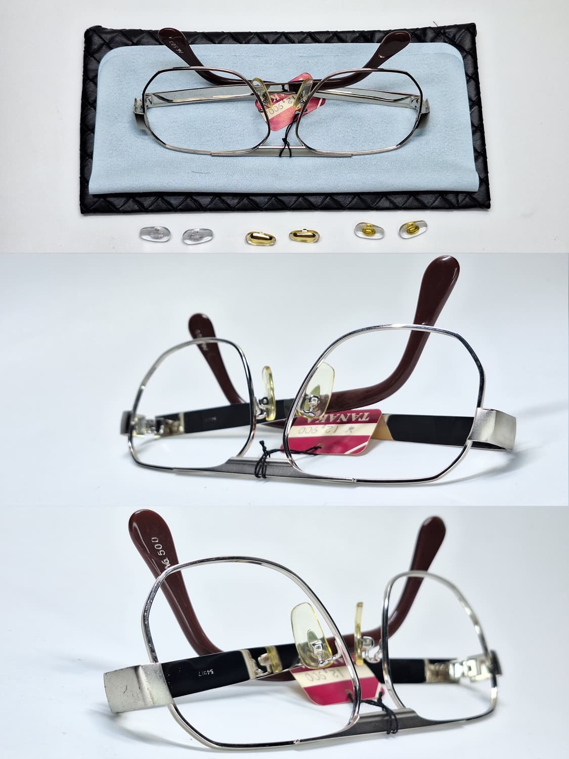 80s 일본제 빈티지 데드스톡/TAIYO NO.500 선플래티늄 안경테 상품이미지2