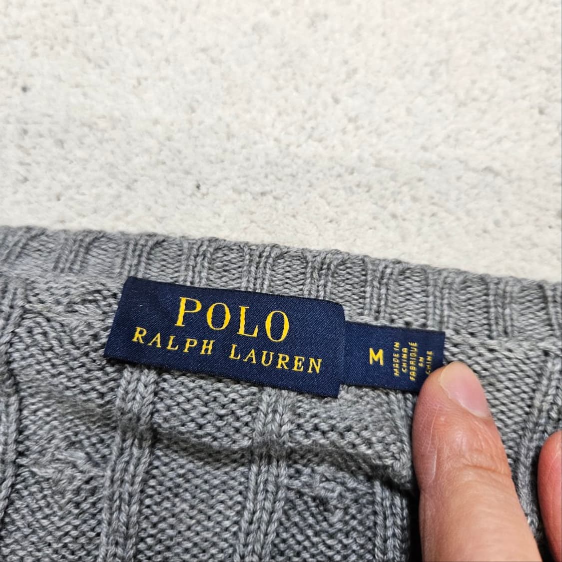 폴로 랄프 로렌 신형 케이블 니트 M 상품이미지5