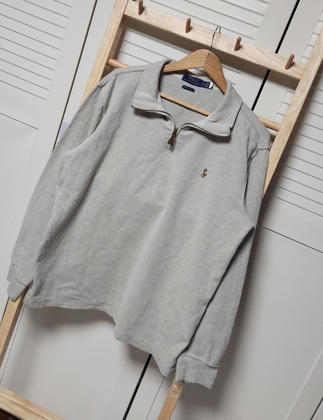 폴로 랄프로렌 하프집업 그레이 니트 맨투맨 상품이미지3