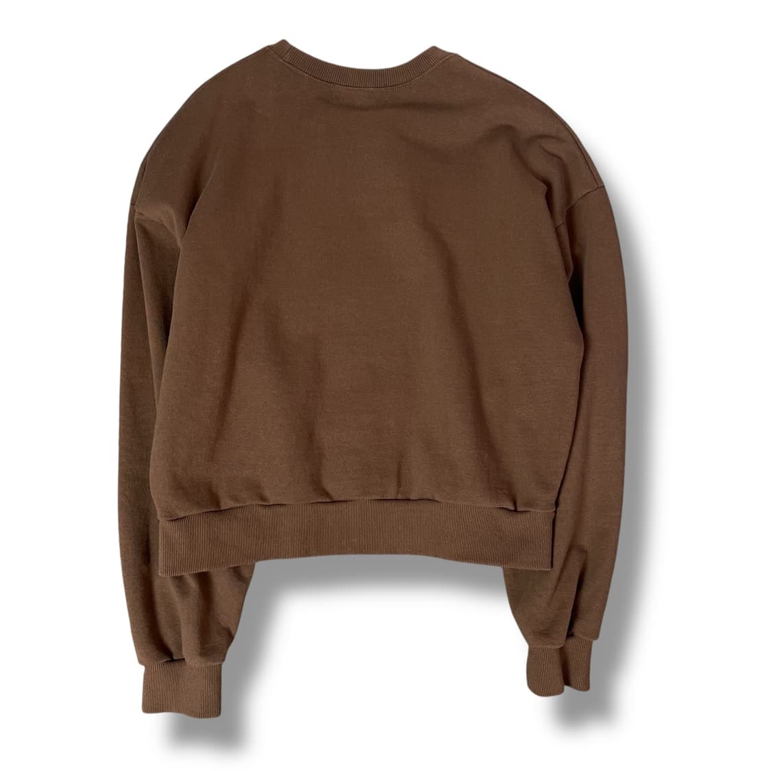 OBE 산타모니카 빅 자수 로고 브라운 크롭 맨투맨 상품이미지2