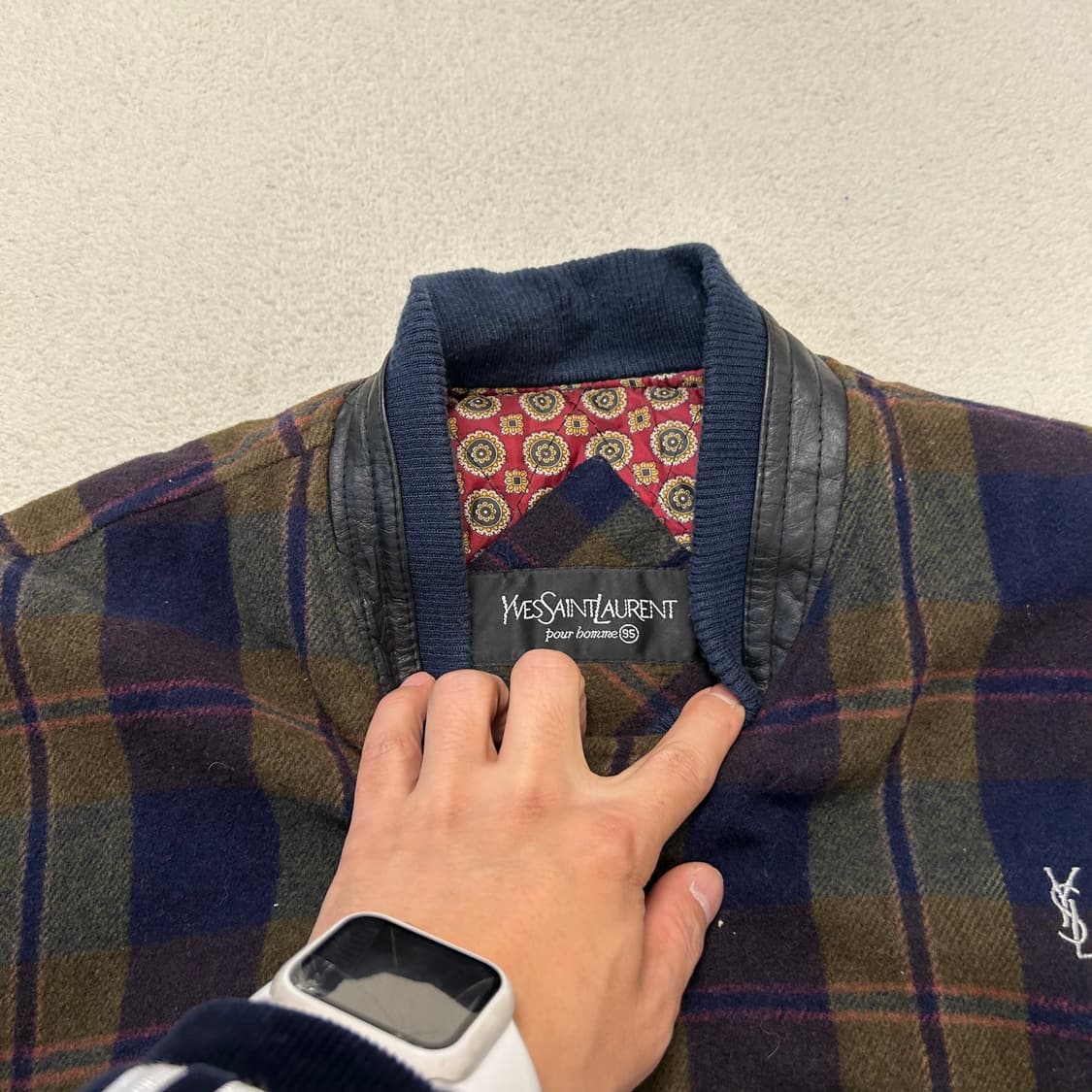 입생로랑 모직 블루종 상품이미지3