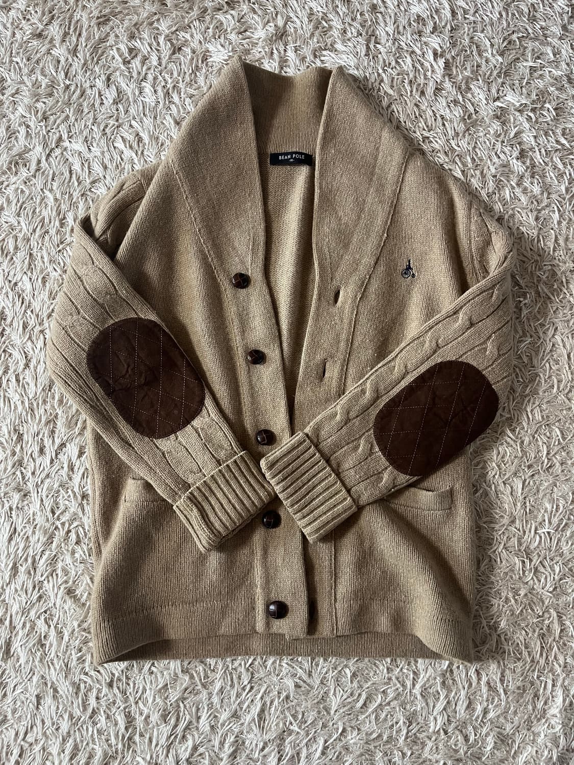 빈폴 캐시미어팔꿈치 패치 가디건 상품이미지1