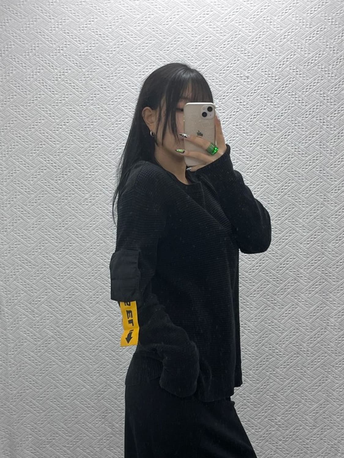 디젤 스트릿 모던시크 슬리브 포켓 스트랩 와플 니트 100 C08668 상품이미지2