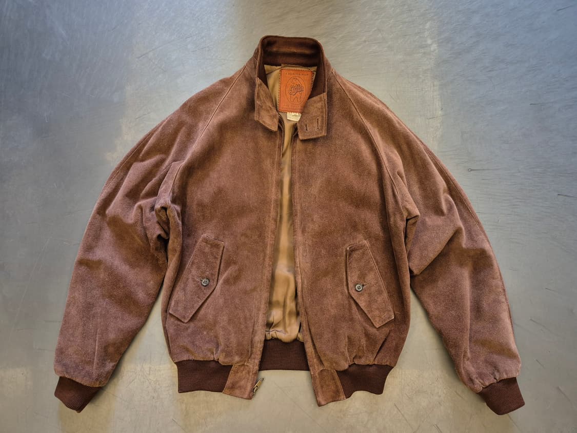 80s Golden bear 스웨이드 해링턴 자켓 상품이미지1