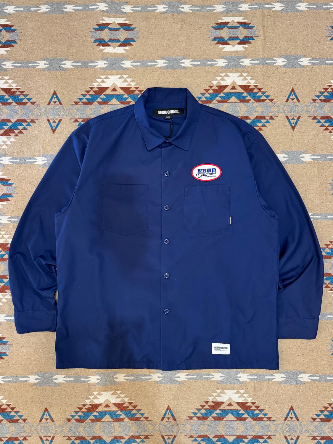 [L] 네이버후드 클래식 워크셔츠 네이비  상품이미지2