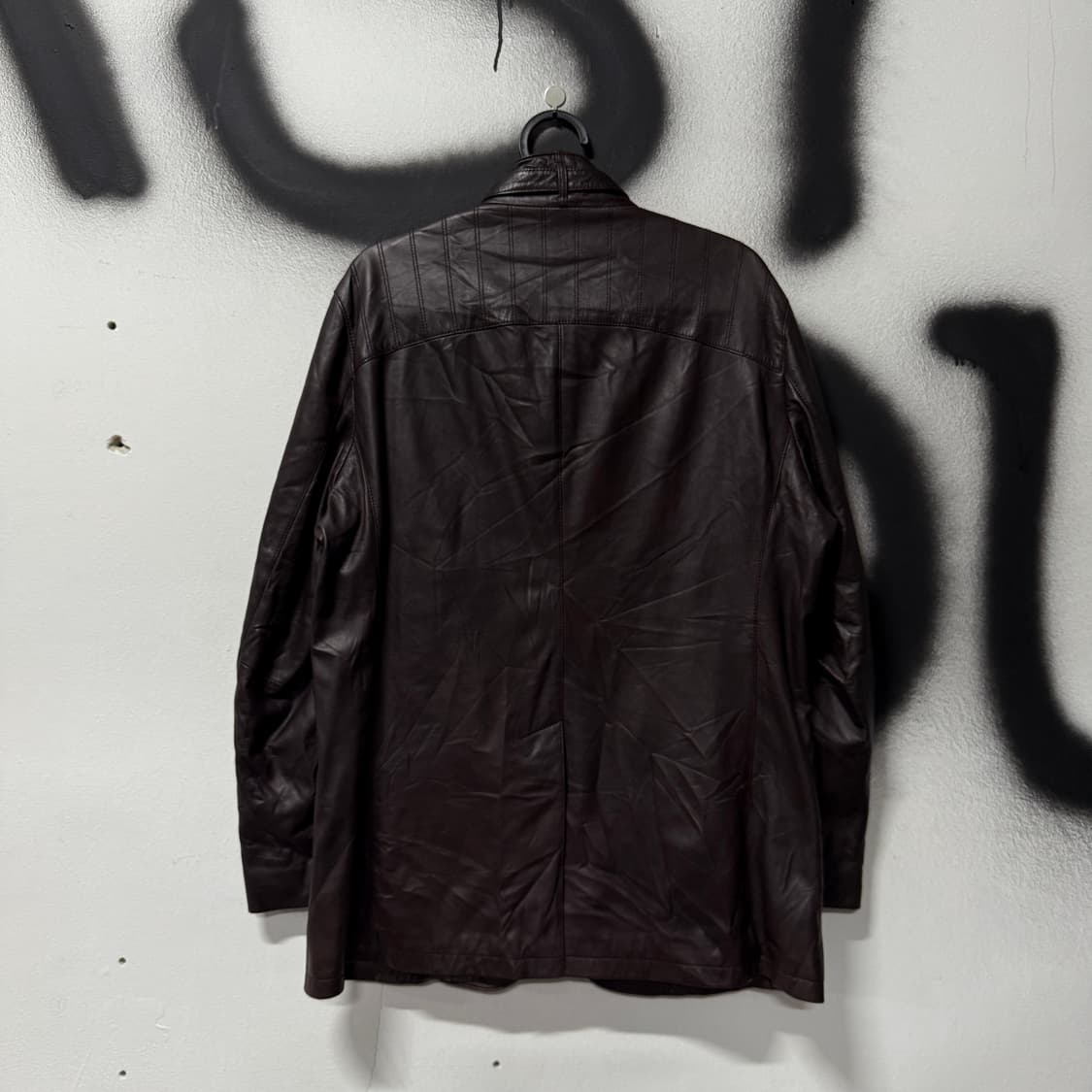 D'urban 더반 100% 쉽스킨 버클 디테일 딥 브라운 양가죽 자켓 상품이미지2