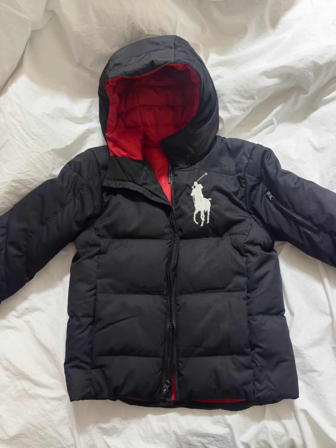 폴로 랄프로렌 빅포니 블랙 경량패딩 M사이즈 상품이미지1
