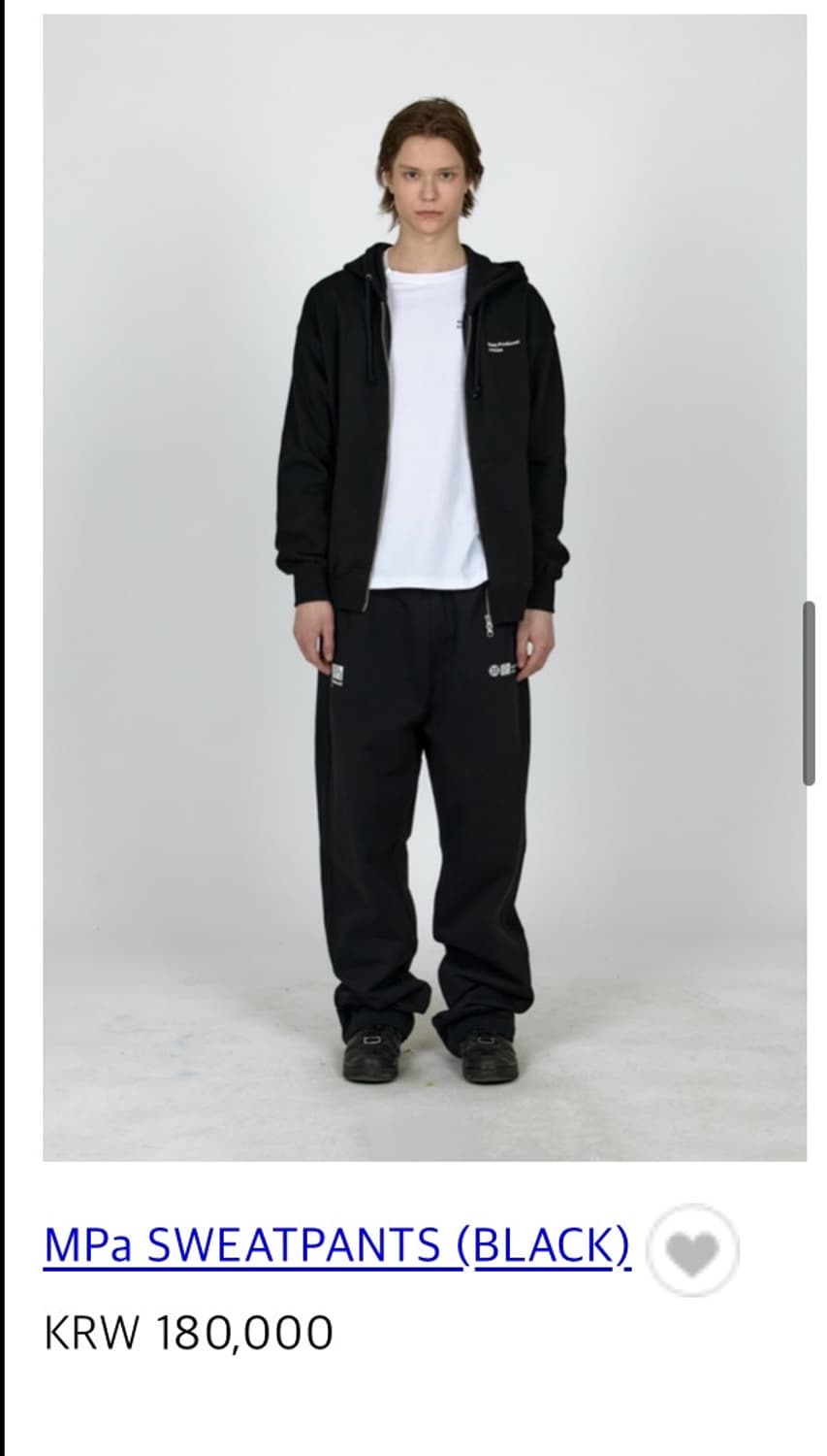 플라스틱 프로덕트  MPa SWEATPANTS (BLACK) 상품이미지2