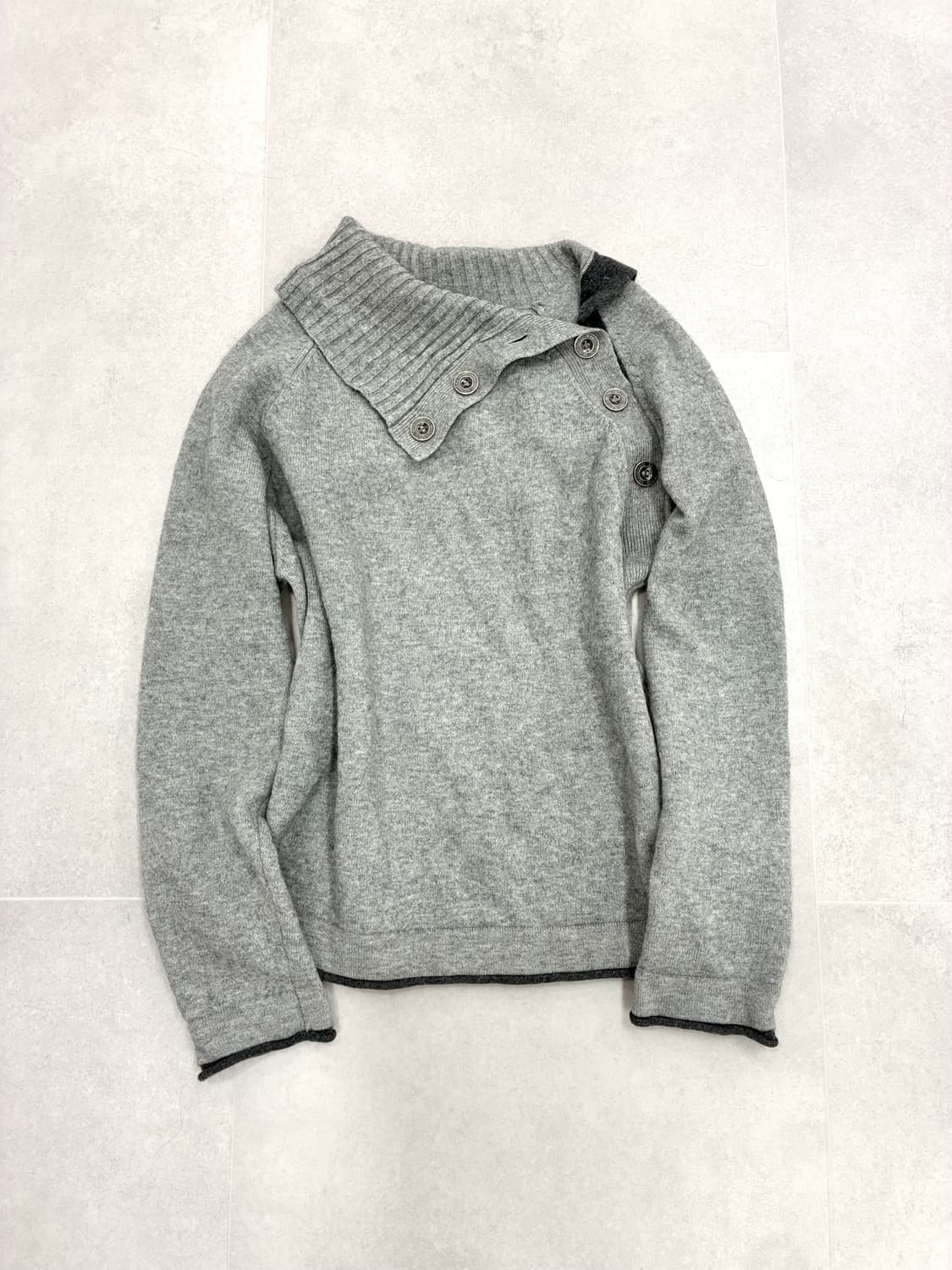 사이드 단추 니트 상품이미지2