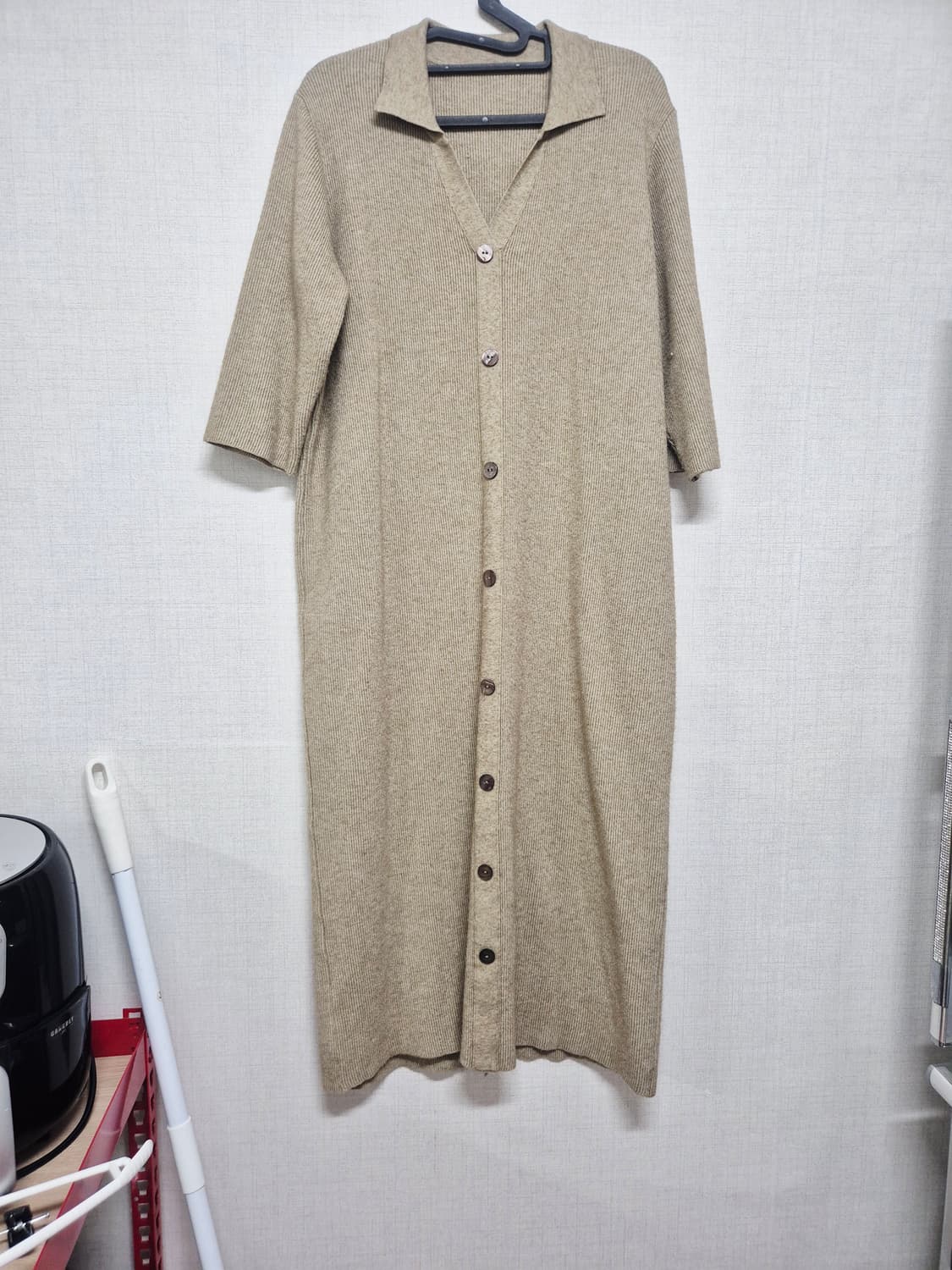 베이지 니트롱원피스 상품이미지1