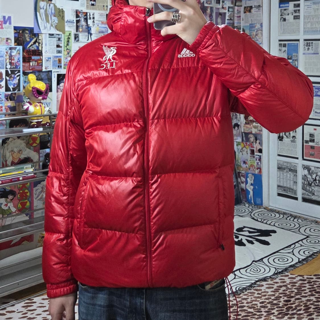아디다스 레드 구스다운 리버풀 패딩 상품이미지2