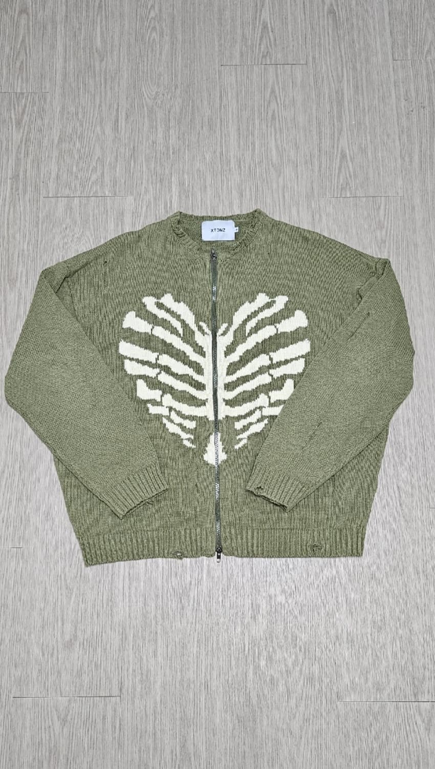 엑스톤즈 스켈레톤 니트집업 m사이즈 상품이미지2