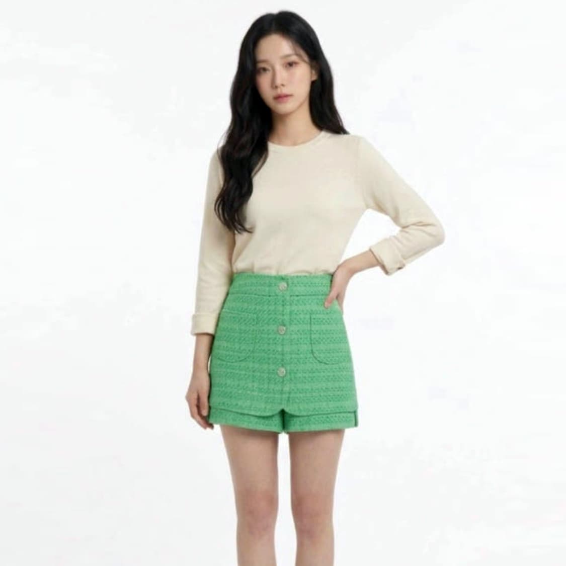 에고이스트(EGOIST) 포켓패치 트위드팬츠 66 새상품 상품이미지1