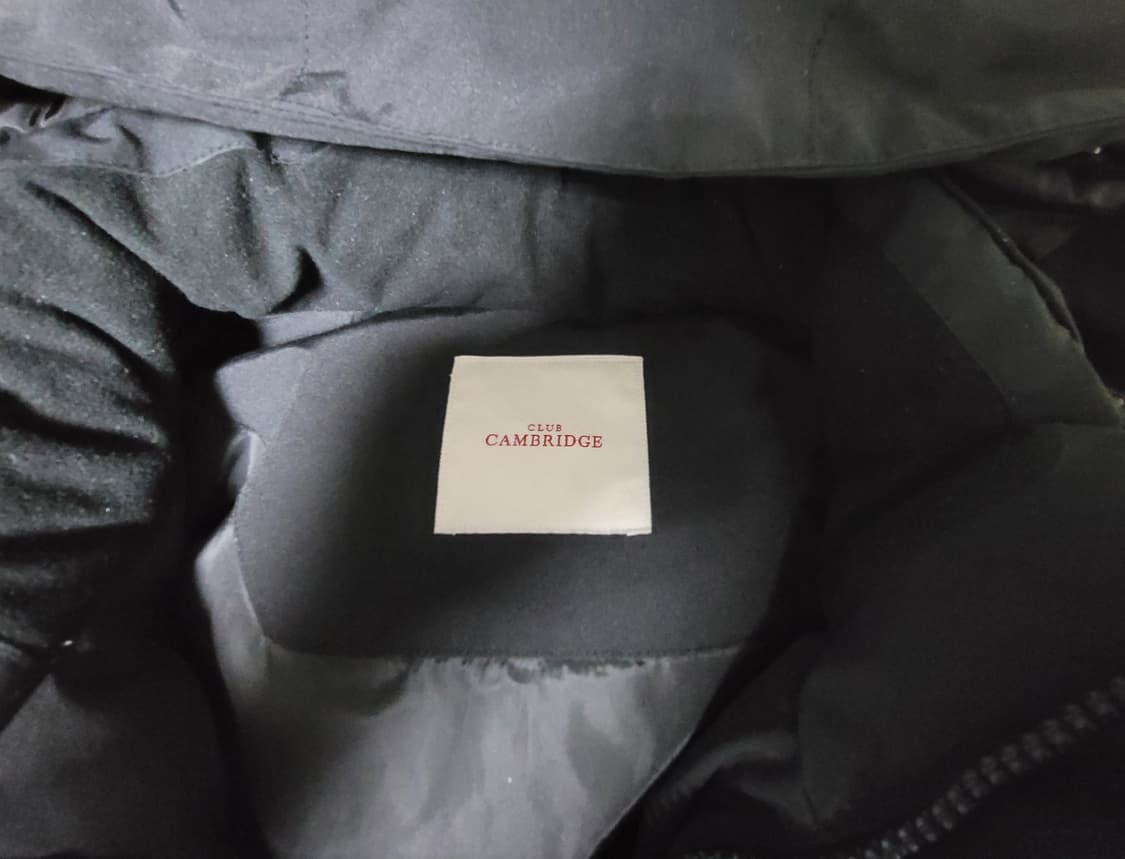 클럽 캠브리지 미니멀 디자인 덕다운 패딩 블랙 100-105 상품이미지2