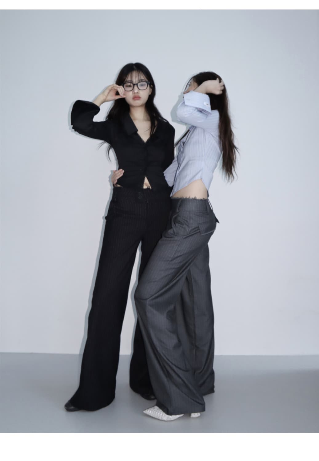 클라따 lace princess shirt, black S 상품이미지3